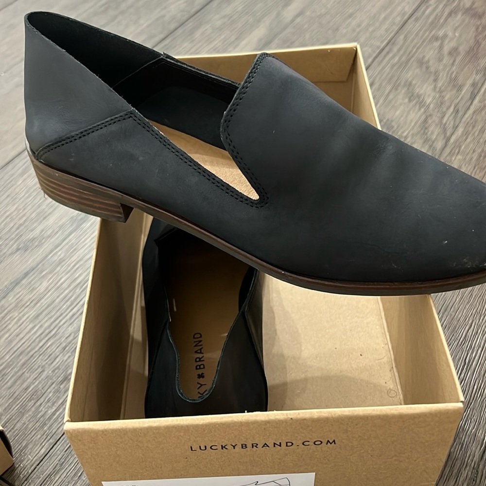 Lucky Brand LK Cahill Black Soft Leather Loafers